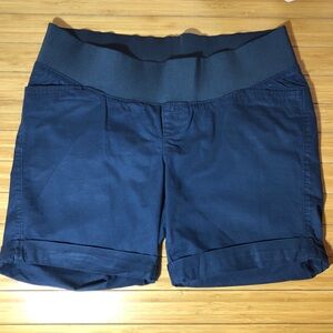 Blue Maternity Chino Shorts